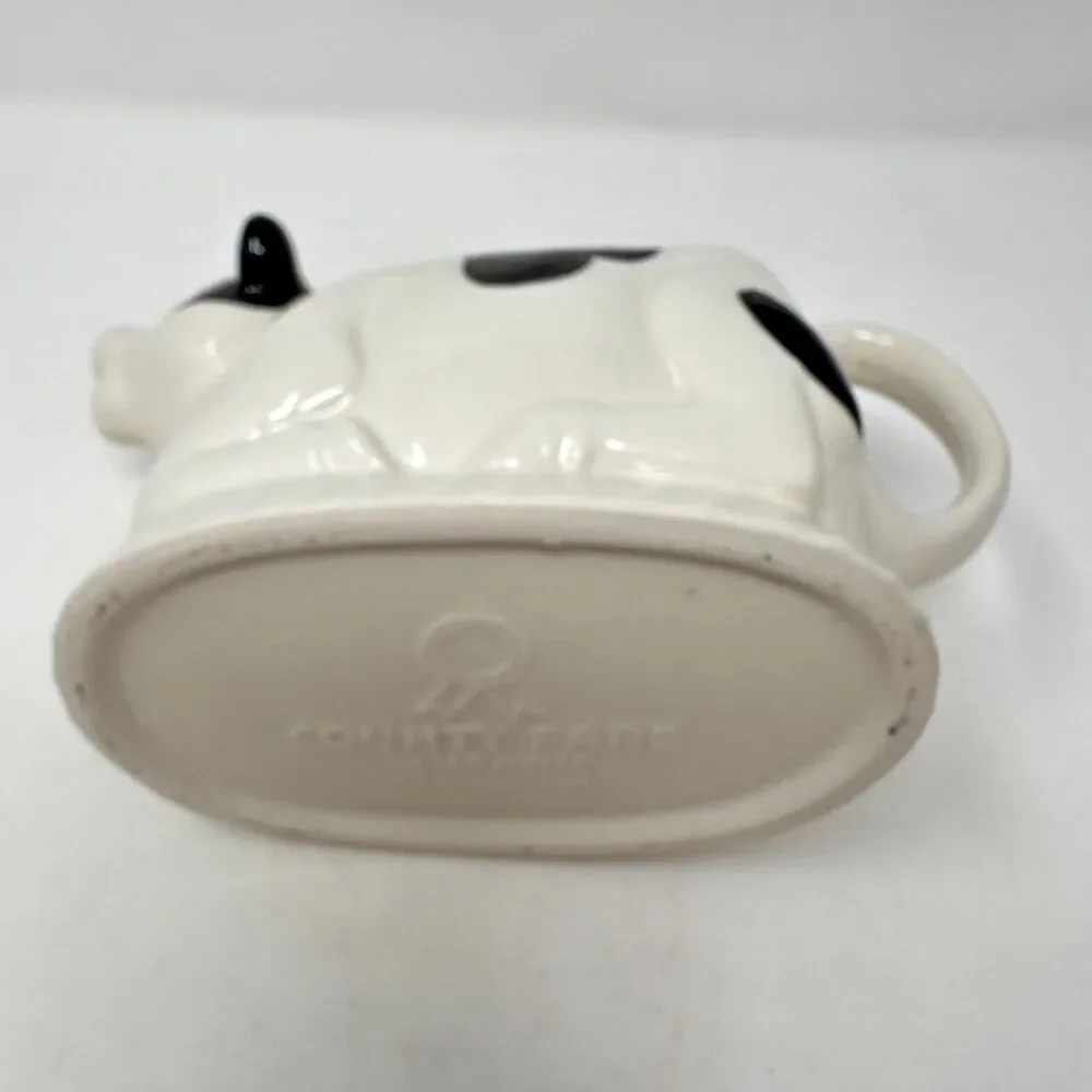 Vtg Himark County Fare Cow Creamer Ceramic Pitcher Japan Black White 7.5